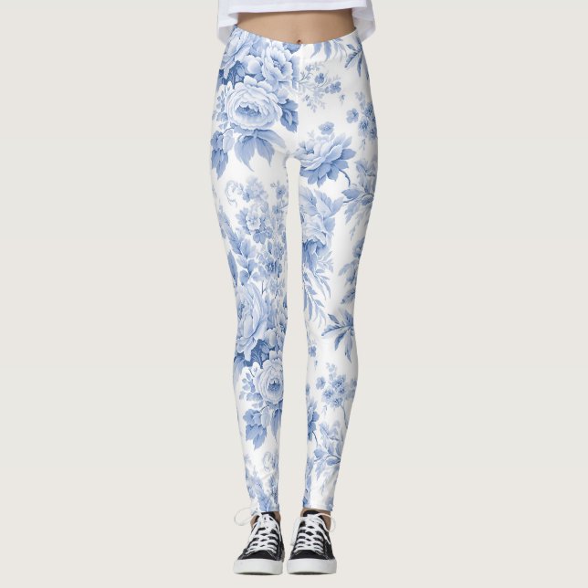 Leggings motif floral français (Devant)