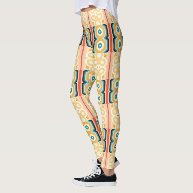 Leggings Motif floral géométrique (Gauche)
