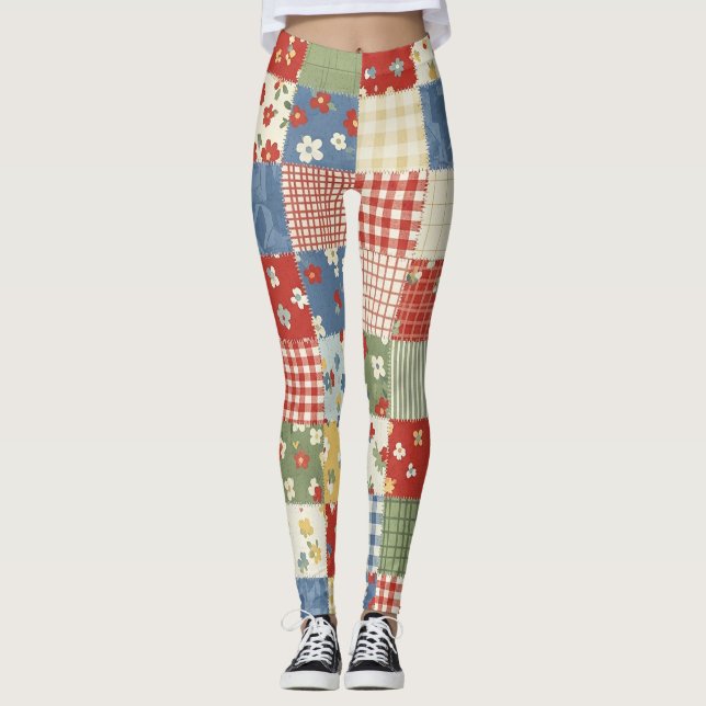 Leggings Motif floral grandmillénaire (Devant)