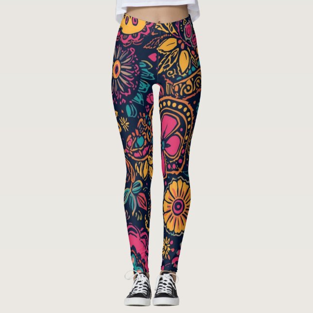 Leggings Motif floral Paisley (Devant)