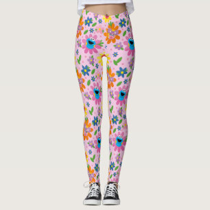 Leggings Motif floral rose de la rue Sésame