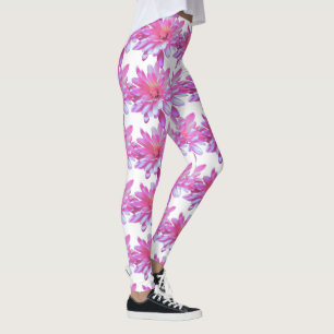 Leggings Motif floral rose Faisceaux roses