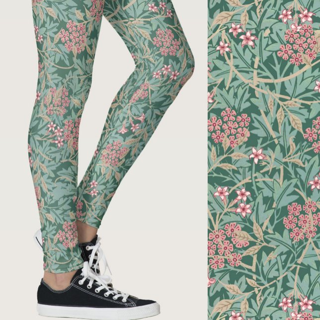 Leggings Motif floral vert inspiré de William Morris (Créateur téléchargé)