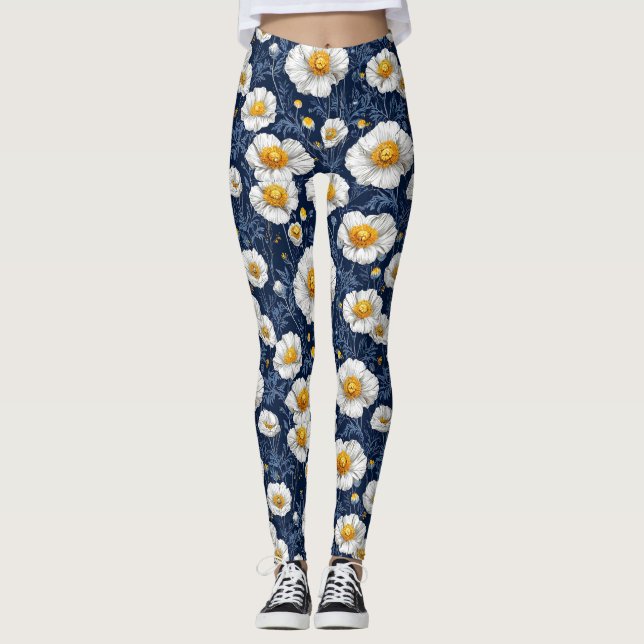 Leggings Motif floral vibrant (Devant)