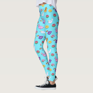 Leggings Motif flottant de la piscine d'été