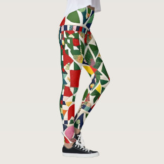 Leggings Motif folklorique multicolore