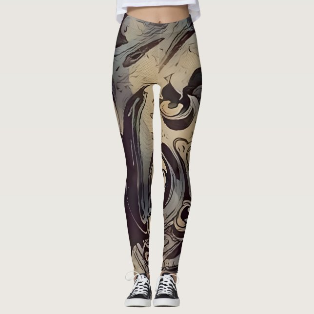 Leggings Motif foncé moderne (Devant)