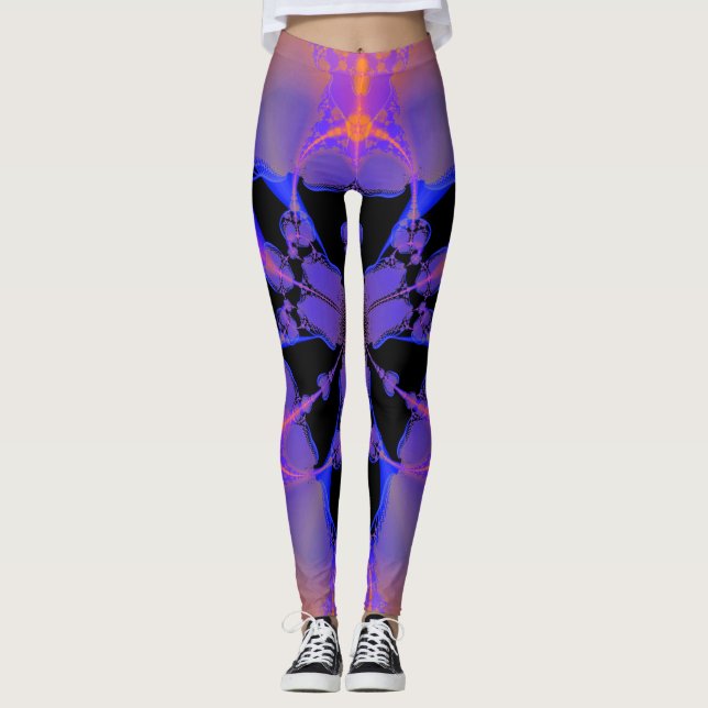 Leggings Motif fractal Abstrait (Devant)