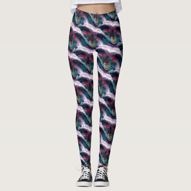 Leggings Motif fractal Abstrait (Devant)