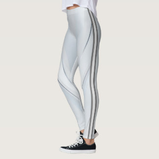 Leggings Motif géométrique argent Attoni