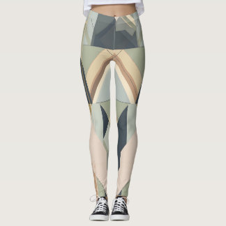 Leggings Motif géométrique Art déco de la Terre
