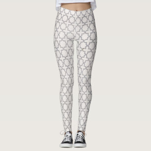 Leggings Motif géométrique beige islamique