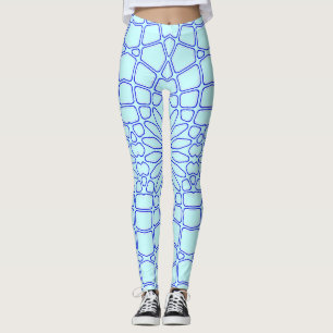 Leggings Motif géométrique bleu "Ratti_Creative_Arts"