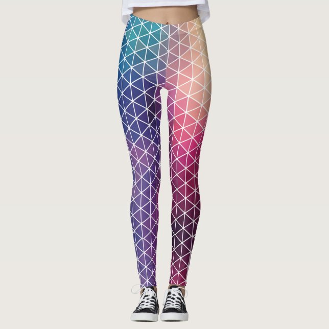 Leggings Motif géométrique coloré (Devant)