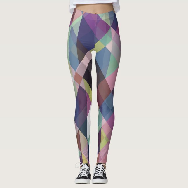 Leggings Motif géométrique coloré (Devant)