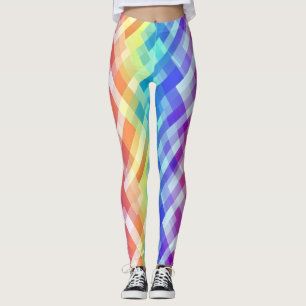 Leggings Motif géométrique coloré arc-en-ciel
