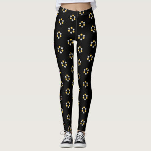 Leggings Motif géométrique en or et argent fin