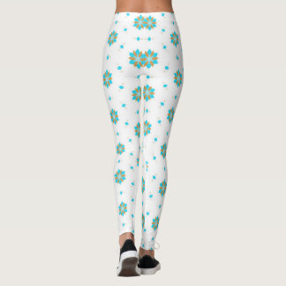 Leggings motif géométrique floral répété