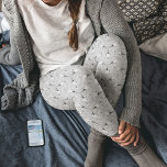 Leggings Motif géométrique fractal gris<br><div class="desc">Ce motif délicat est créé à partir d'un gris sur la fractale grise.</div>