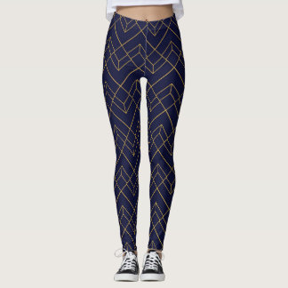 Leggings Motif géométrique Gold Art Déco