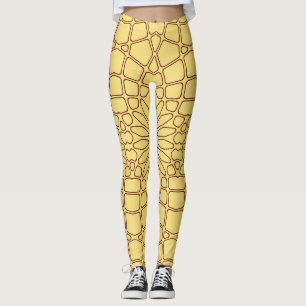Leggings Motif géométrique jaune "Ratti_Creative_Arts"