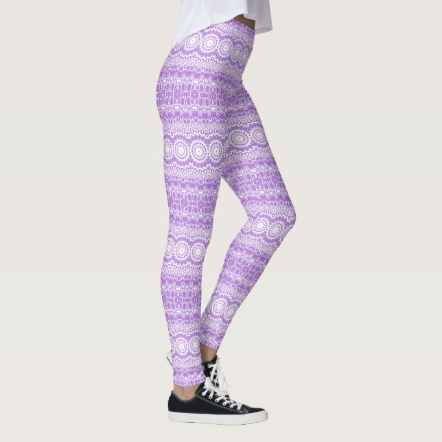 Leggings Motif géométrique mandala lavande (Droite)
