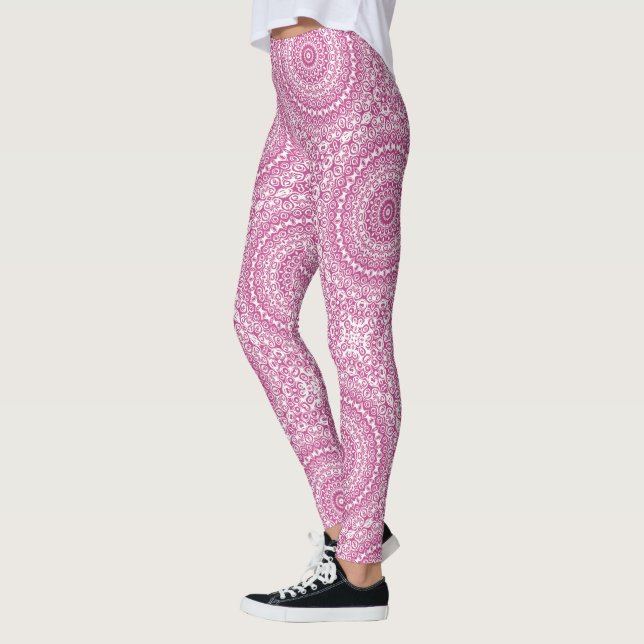 Leggings Motif géométrique Mandala Mûrier (Gauche)
