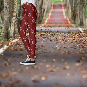 Leggings Motif géométrique minimaliste bleu vert