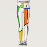Leggings Motif géométrique moderne Couleurs vives<br><div class="desc">Couleurs vives de blocs vert menthe orange jaune sur le blanc avec lignes noir et bleu motifs géométriques femmes mode sport sport sport yoga leggings pantalon. Design féminin et chic pour elle. Leggings de Yoga colorés - Pantalons de Yoga - Vêtements de Yoga - Vêtements de Yoga - Leggings pour...</div>