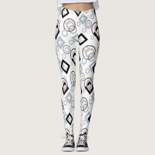 Leggings Motif géométrique moderne multicolore