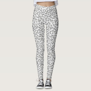 Leggings Motif géométrique noir et blanc