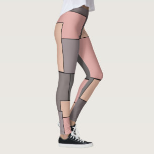 Leggings Motif géométrique rose violet