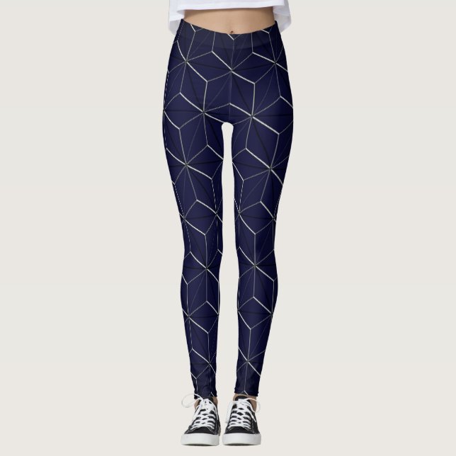 Leggings Motif géométrique sans couture de style modifié (Devant)