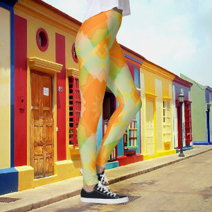 Leggings Motif géométrique solaire Floral