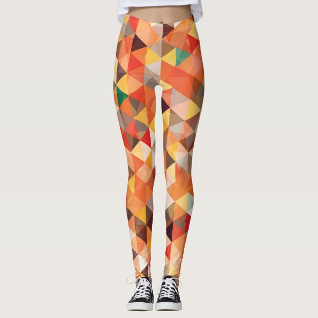 Leggings Motif géométrique triangulaire Abstrait (Devant)