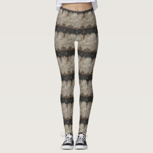 Leggings Motif gothique en dentelle rubis victorien (1)