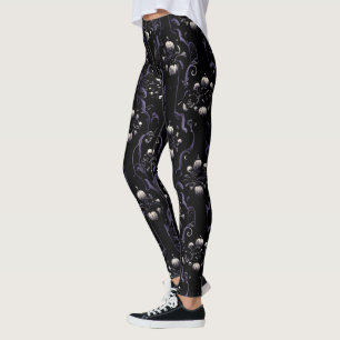 Leggings Motif gothique noir et violet #5   Légendes