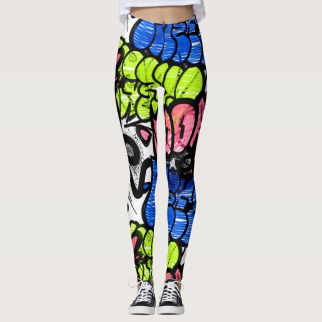Leggings Motif Graffiti (Devant)