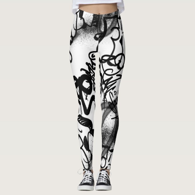 Leggings Motif Graffiti (Devant)