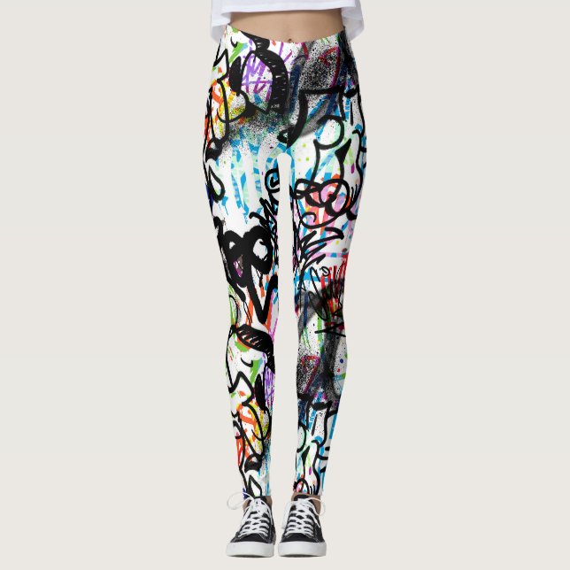 Leggings Motif Graffiti (Devant)