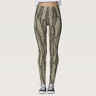 Leggings Motif graphique camouflage écorce de chêne