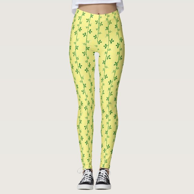 Leggings Motif graphique Floral sans joint (Devant)