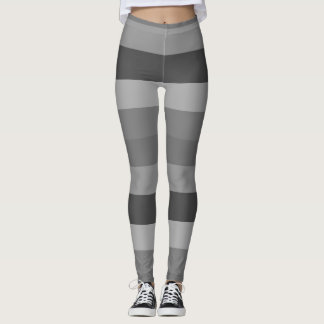 Leggings Motif Gris et Gris noir