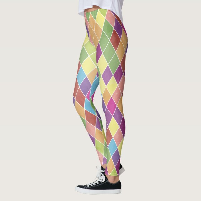 Leggings Motif Grunge Harlequin (Gauche)