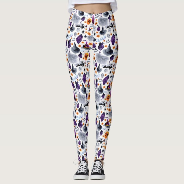 Leggings Motif Halloween éffrayant (Devant)