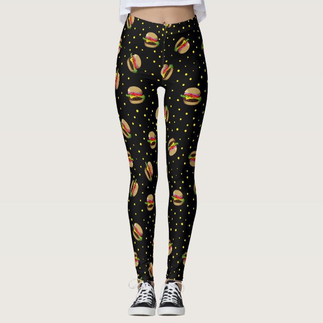 Leggings motif hamburger (Devant)