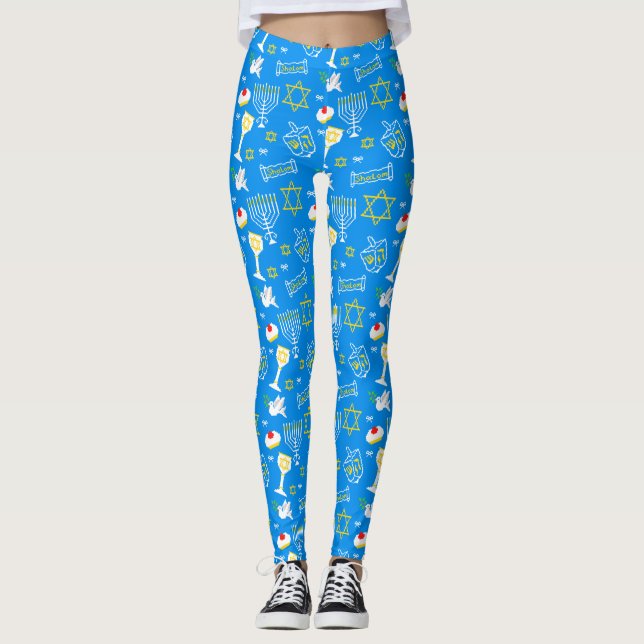 Leggings Motif Hanoukka (Devant)