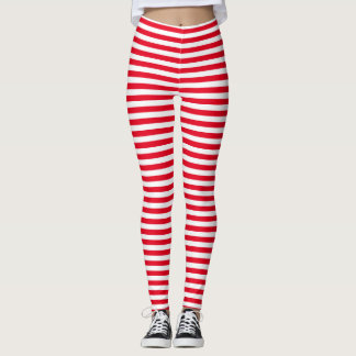 Leggings Motif horizontal de rayure de Candycane