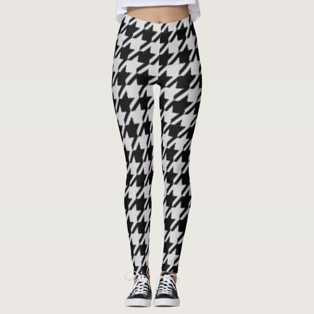 Leggings Motif Houndstooth Weave (Devant)