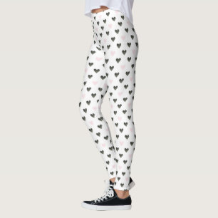Leggings Motif I de puissance de fille des coeurs  